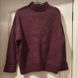 Columbia Cable Knit Burgundy Sweater